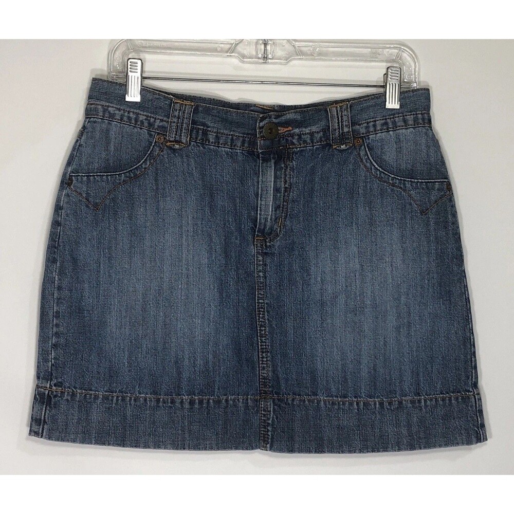TINT Women’s Cowgirl  Rodeo Country Western Jeans Mini Skirt Med Wash Sz 6